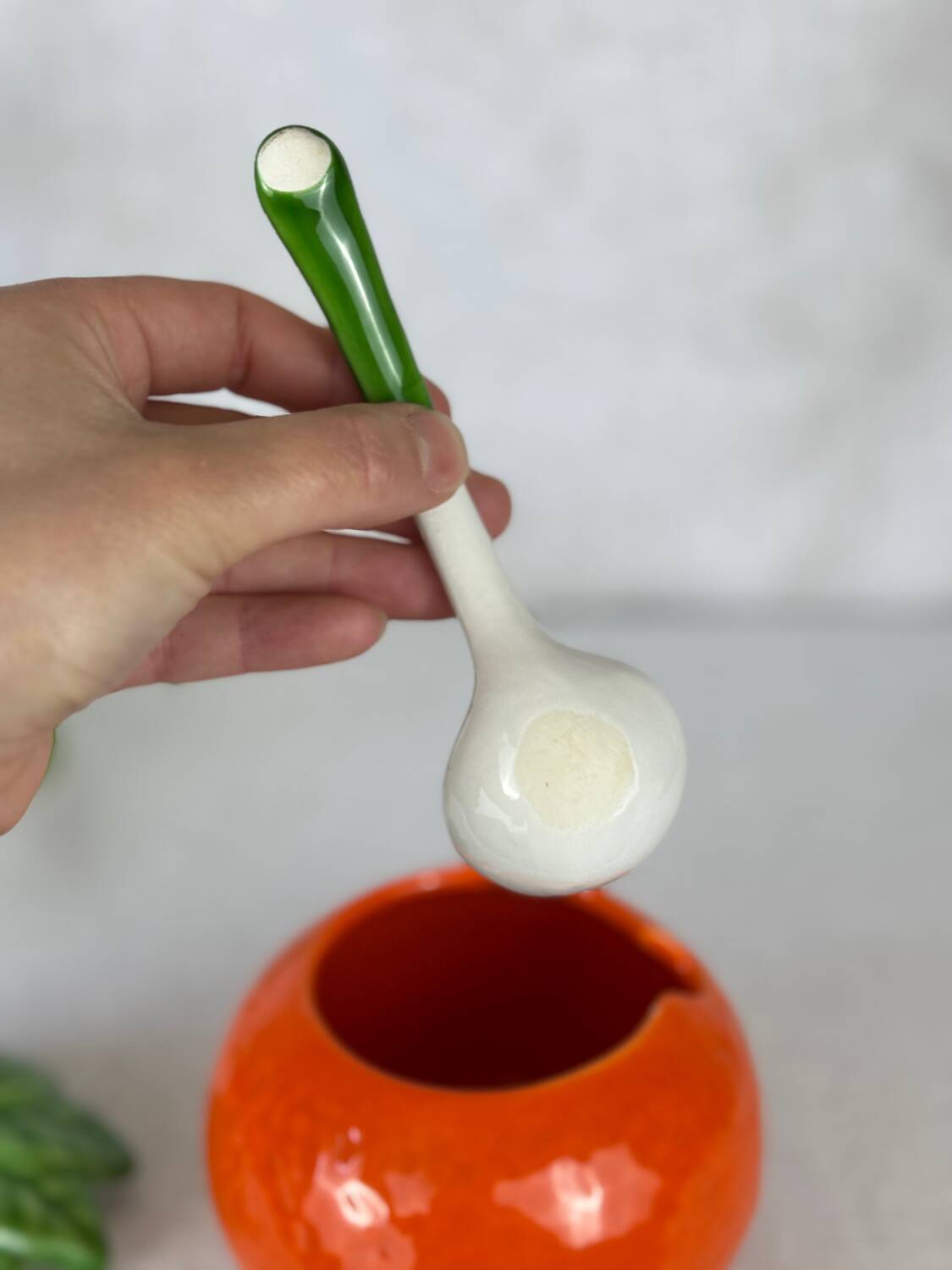 Saucière/ moutardier en barbotine tomate 🍅