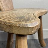 Pair of solid wood farmhouse stools