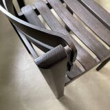 Set of vintage design slat chairs