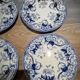 Lot of 4 flat plates Creil Montereau model Flora
