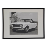 Large framed photograph of a Peugeot 304 convertible