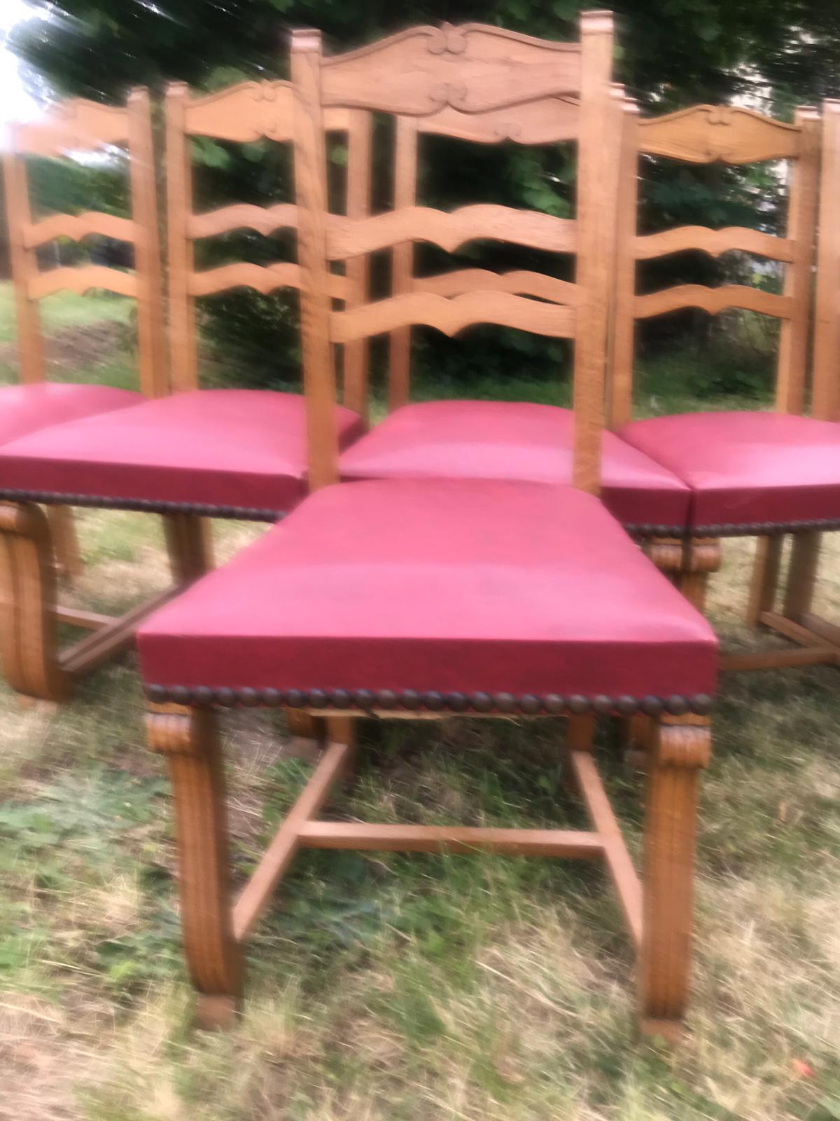 Set of 6 antique chairs