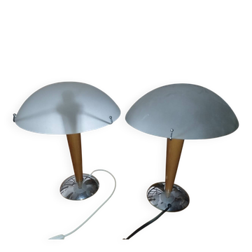 2 lampes champignons vintage IKEA modèle Kvintol B9503