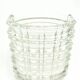 Vase optique, moderne du milieu du siècle, en verre transparent, conçu par J. Drost, Ząbkowice, Pologne, années 1970.