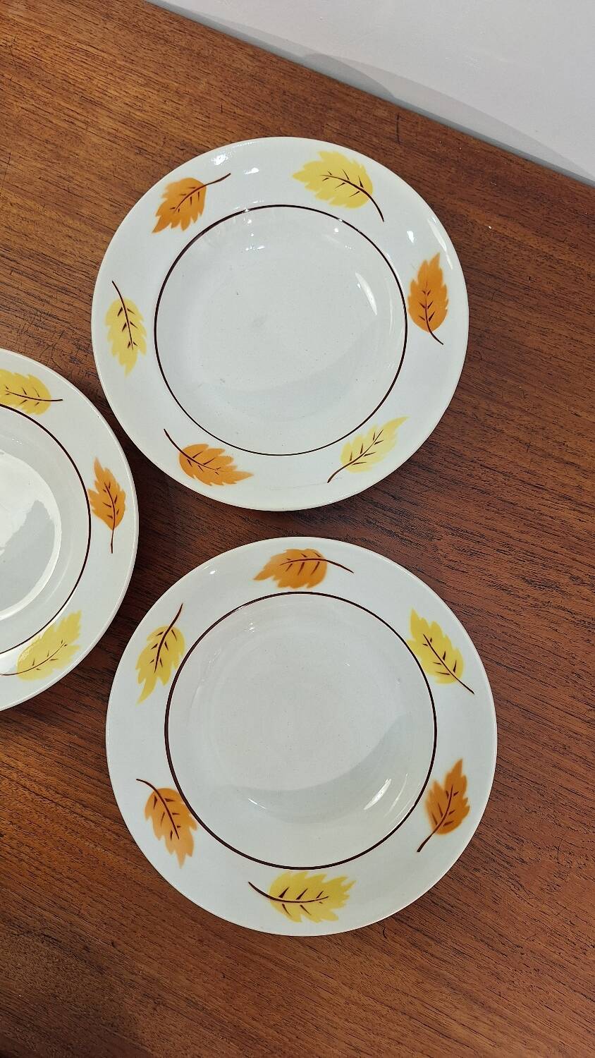 Set of Moulin des Loups autumn soup plates