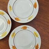 Set of Moulin des Loups autumn soup plates