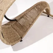 Tom Dixon Bolide rocking chaise in steel and woven seagrass – London, 1991