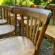 Lot de 8 chaises de bistrot vintage 1950