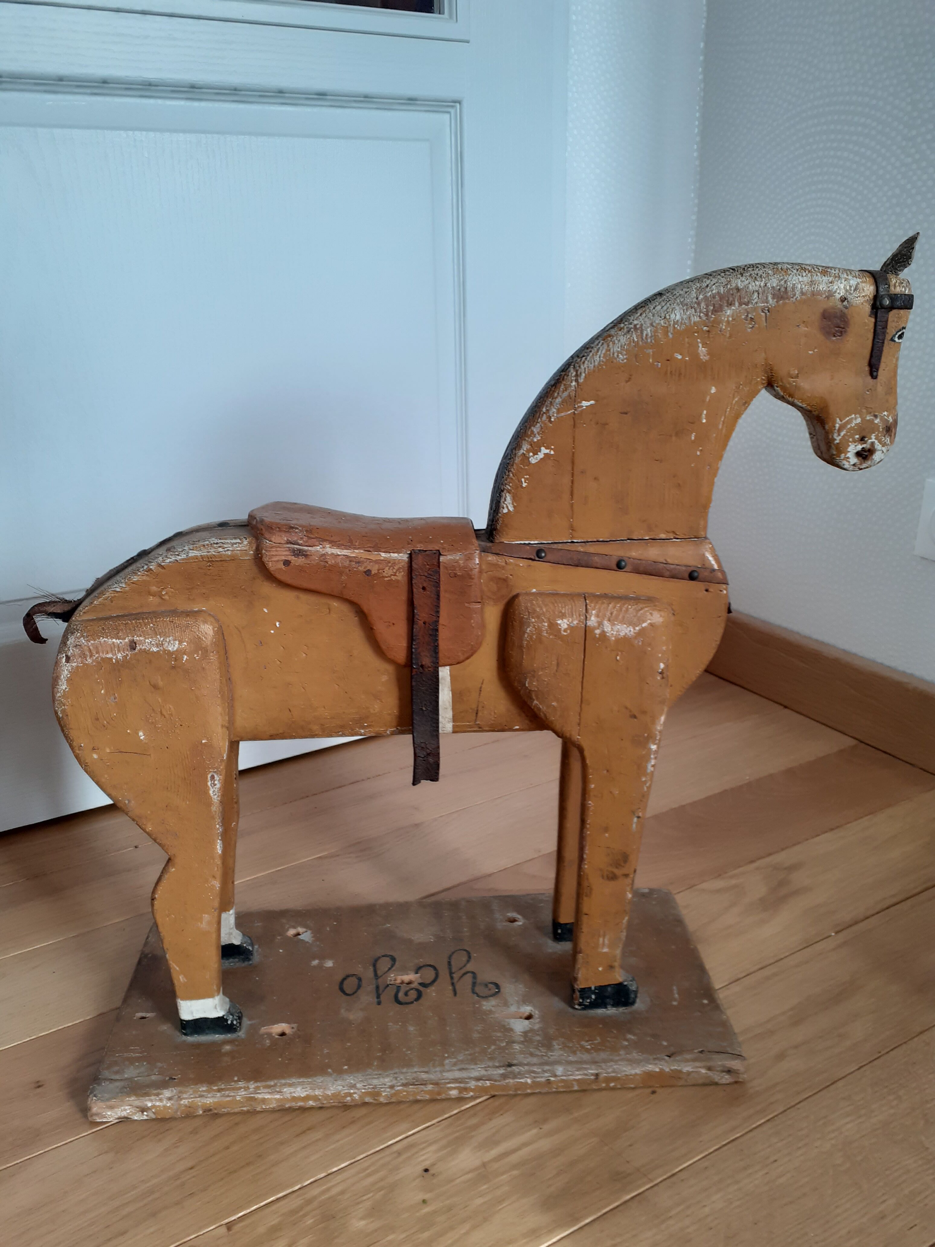 Antique wooden horse