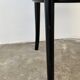 Pair of high canne stools or black curved wooden bar chairs, 1970
