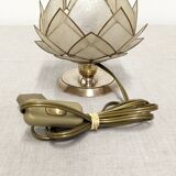 Mother-of-pearl lotus flower bedside or mood lamp