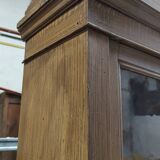 Library in trompe l'oeil trompe style oak period 1870