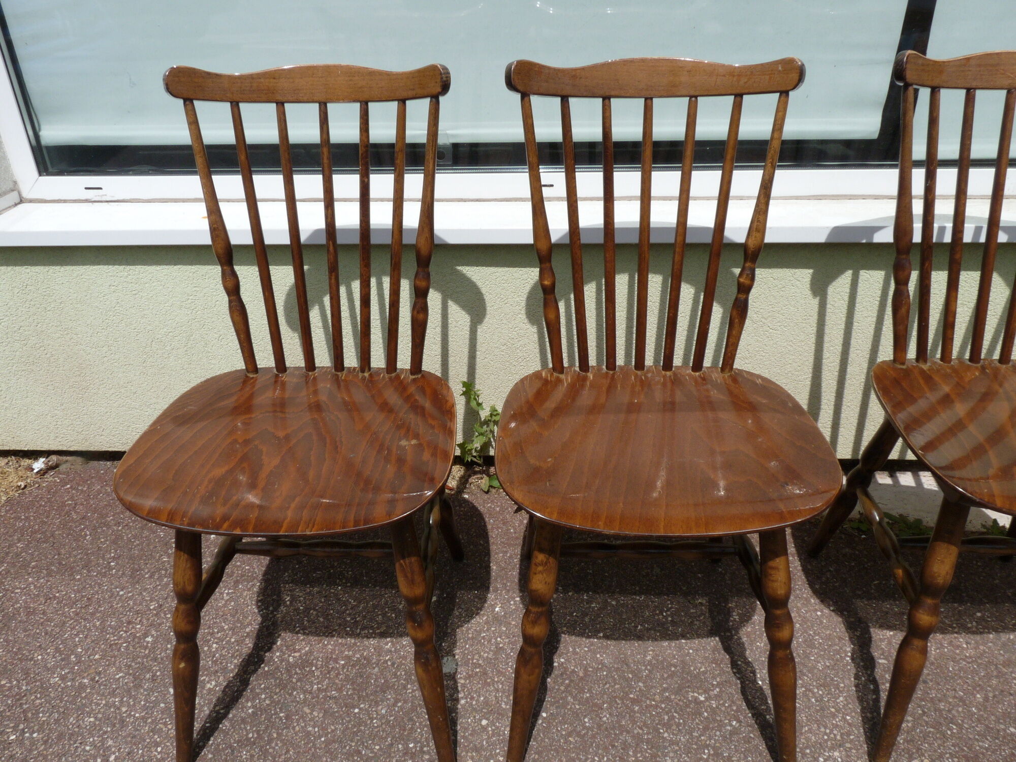 Lot of 4 bistro chairs Baumann - wood