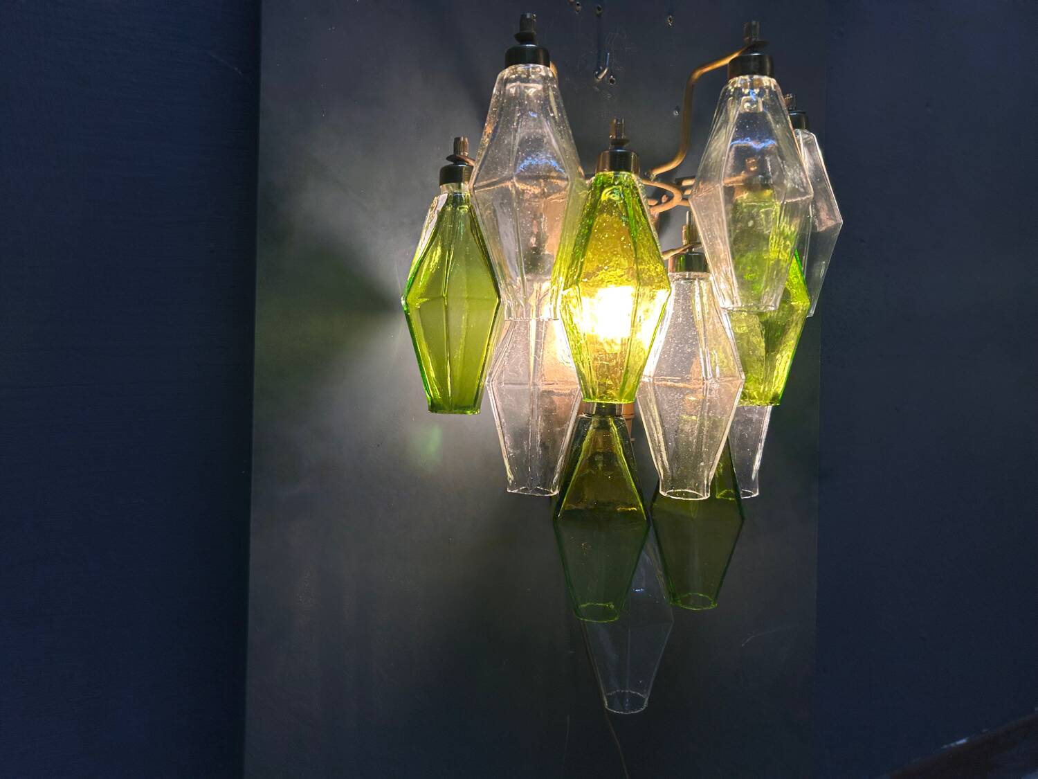 Murano Glass Poliedri Sconces, Italy, 1980s - Set of 2