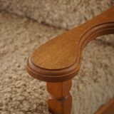 Danish modernist lounge chair in oak and lambswool, Henning Kjærnulf, 1960s