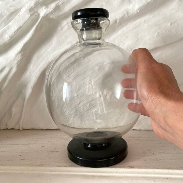 Carafe Art deco haut de gamme en verre et « onyx »