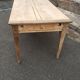 Table de ferme 2 tiroirs peuplier et chataignier