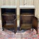 Pair of English oak bedside tables from the 1950s.