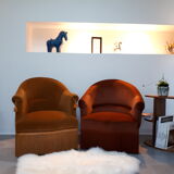 Pair of armchairs toads velvet