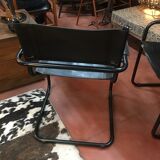 Set of 4 leather armchairs