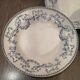 Series of 6 hollow plates in sarreguemines earthenware model Mozart blue