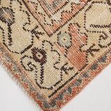 Red & Cream Vintage Persian Runner Rug, 86x265Cm