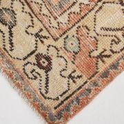 Red & Cream Vintage Persian Runner Rug, 86x265Cm