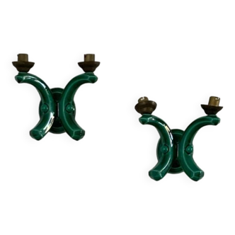 50s ceramic wall lights
