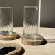 Set of 3 fossilized wood coasters (clear)