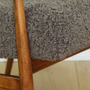 Armchair 'Lis', 1970s brown chocolate brown boucle design by Henryk Lis - 2 pieces available