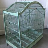 Old wooden and metal birdcage