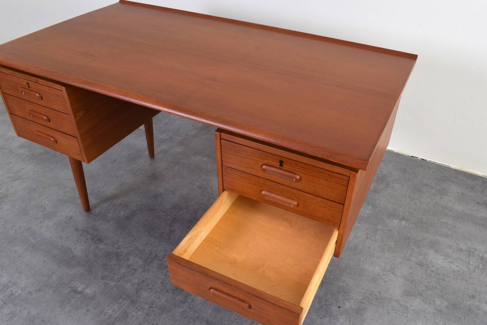 Mid-Century Danish Teak Executive Desk, 1960s.