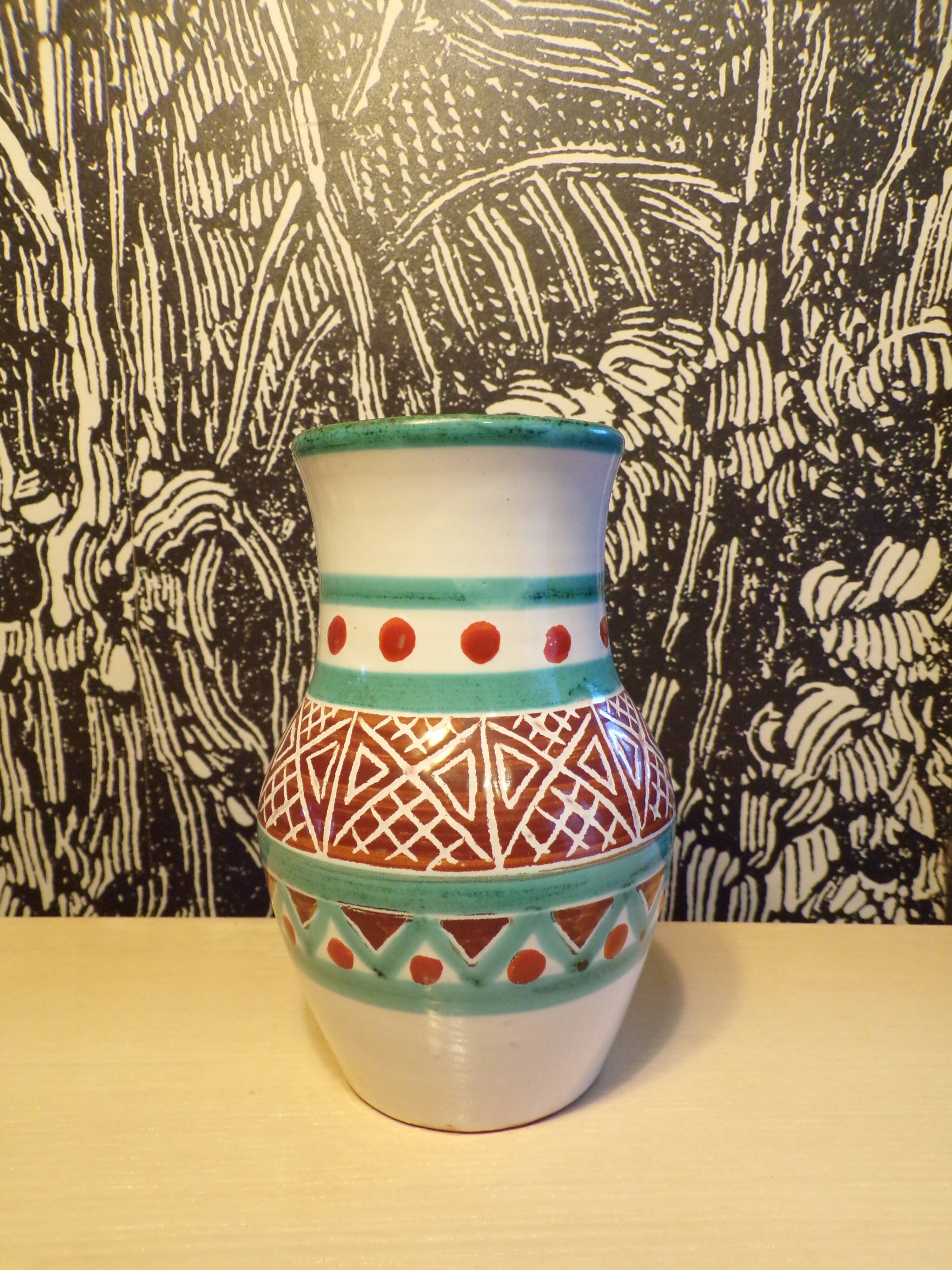Ceramic vase by Antoine Fazzio Vallauris