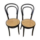 Lot de 2 chaises bistrot noires