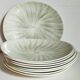 Nine earthenware plates from Salins-les-Bains vintage