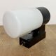 Industrial Brown Bakelite Wall Light with Milk Glass, 1960s