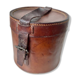Leather collar box, circa 1900.