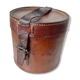 Leather collar box, circa 1900.