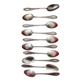 10 petites cuillères en Argent - origine Britannique période Victorienne