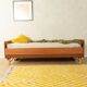 Functional folding bed from the 1960s, teak veneer