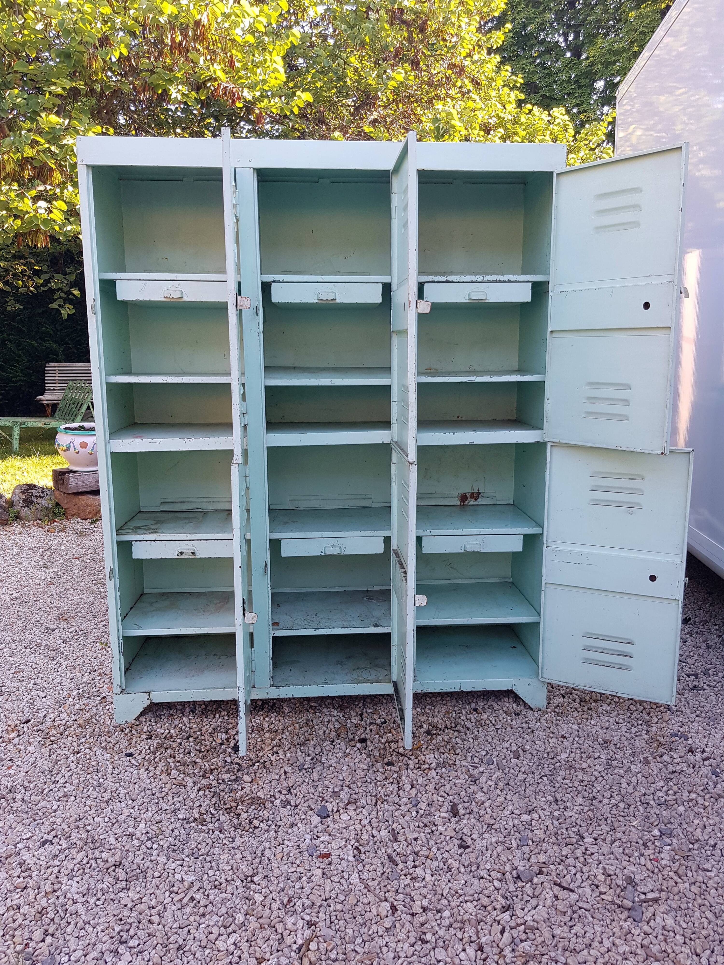 Industrial metal cloakroom 6 doors