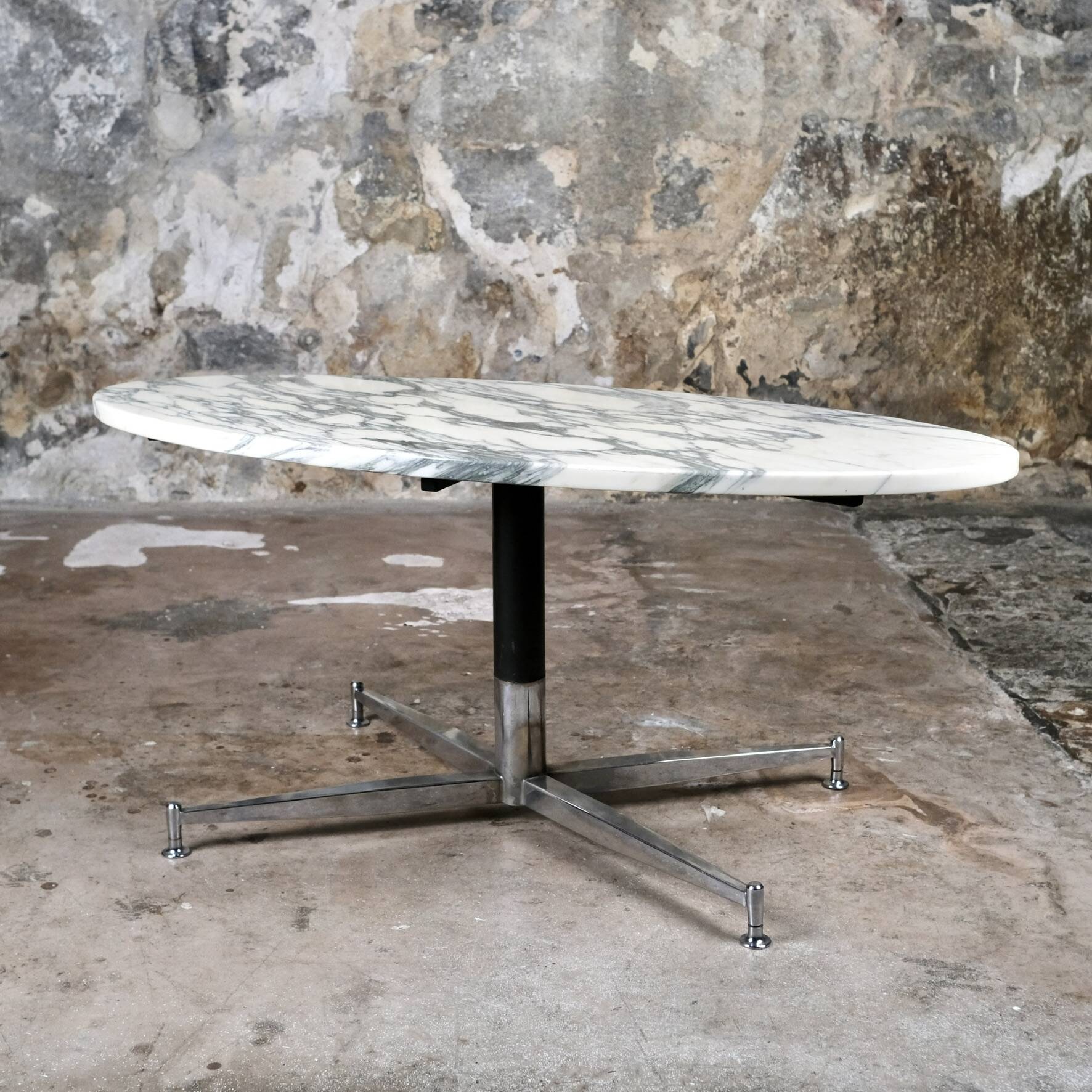 Michel Kin Arabescato marble coffee table for Arflex, 1960