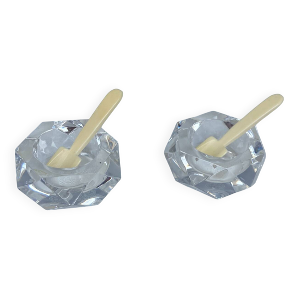 Paire de salerons en cristal Baccarat