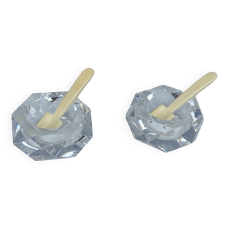 Paire de salerons en cristal Baccarat