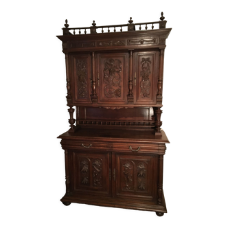 Henri II 2-part oak sideboard from the 19th century
