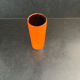 Orange glazed ceramic cylinder vase
