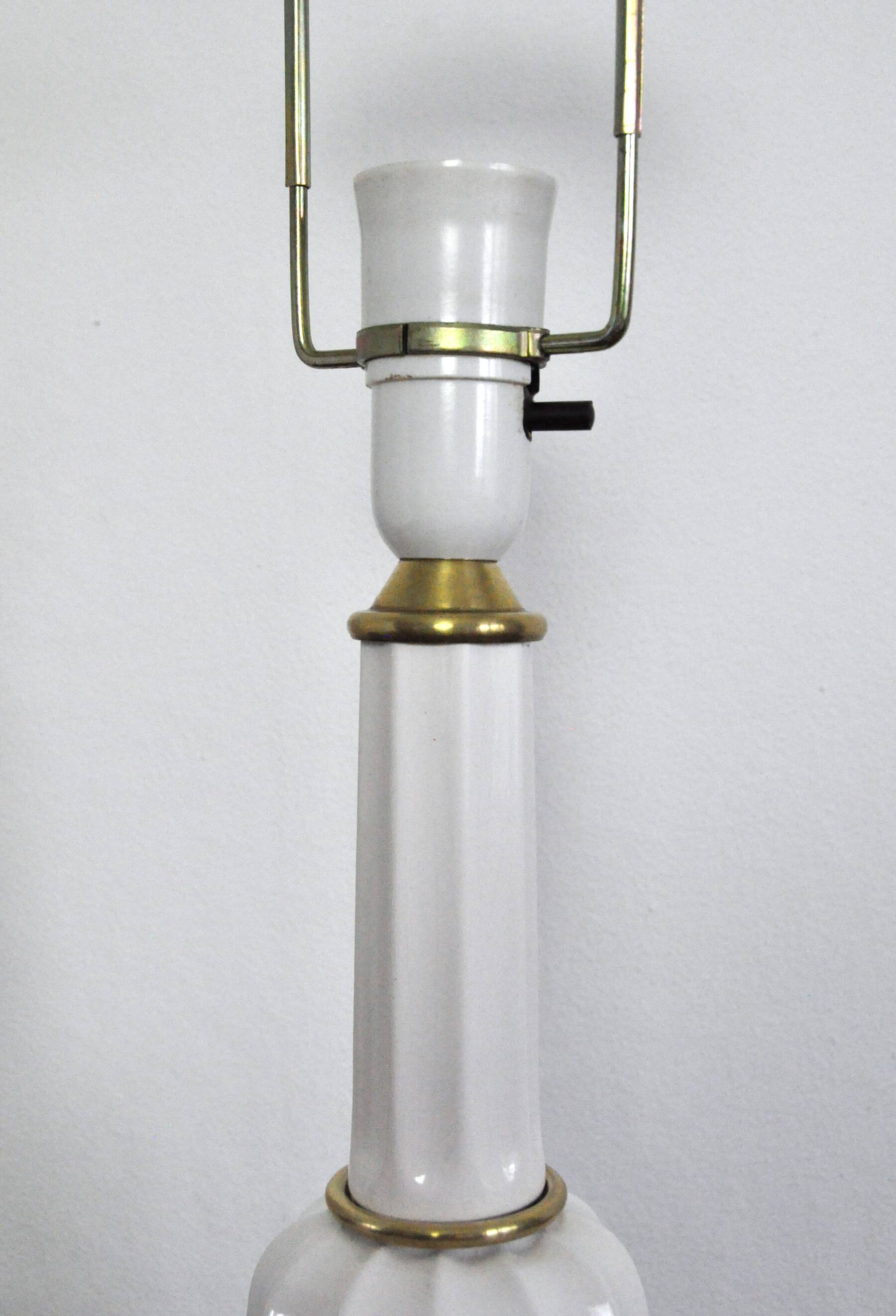 Classic Danish Heiberg table lamps in porcelain