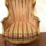 Louis xvi style shepherdess in gilded wood xx century