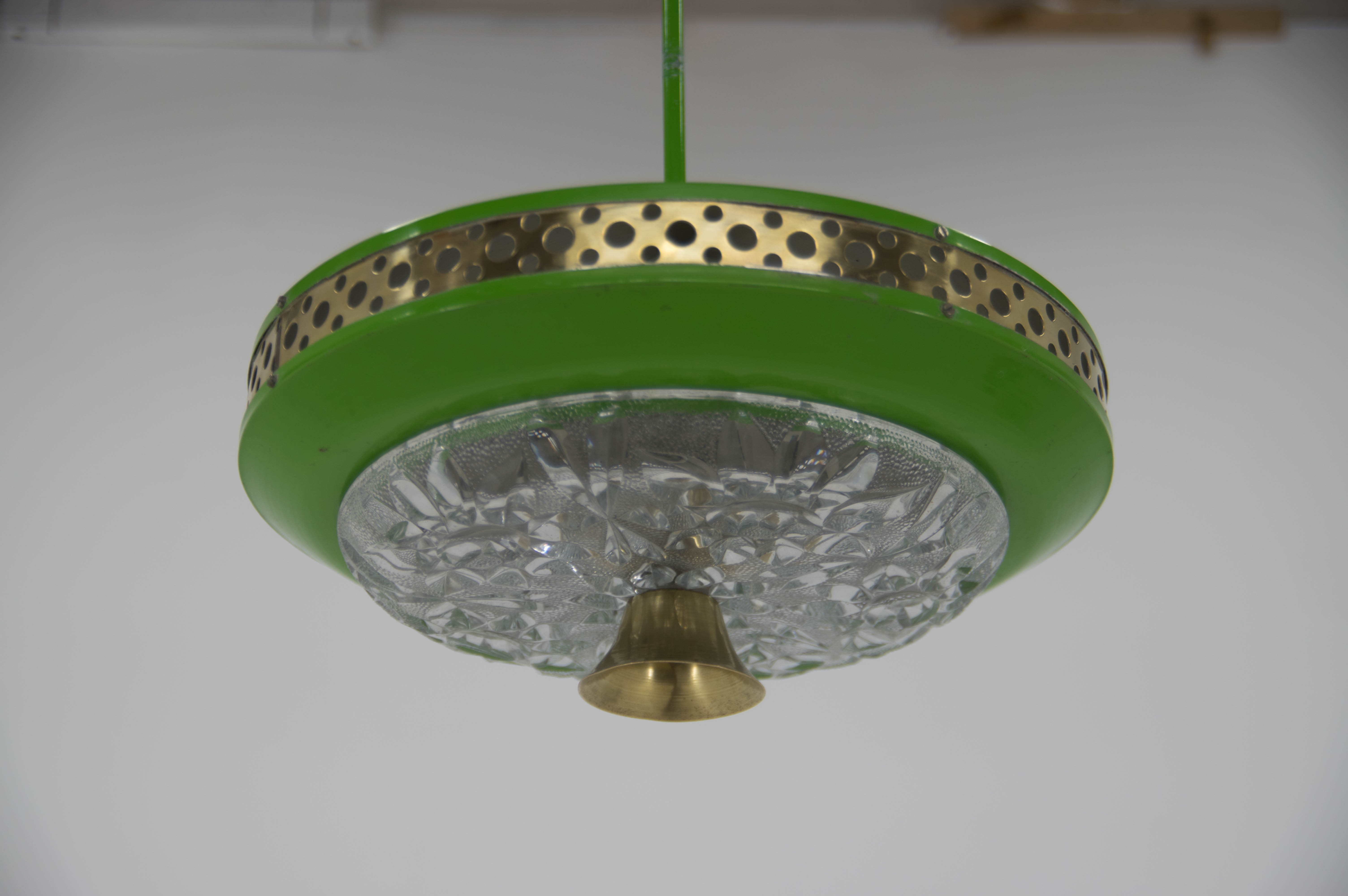 Space age metal pendant by ludib bratislava, czechoslovakia, 1960s