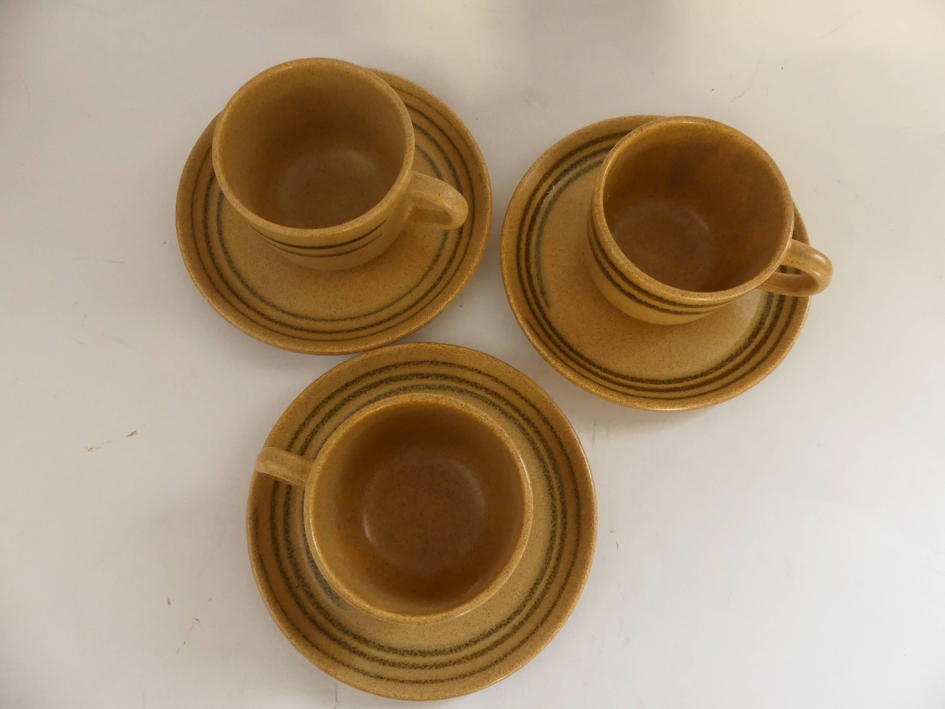 Sarreguemines stoneware cups